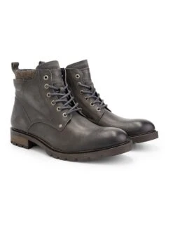 Leren Boots "A.deSandgallo" Donkergrijs -Gstar Kleding Winkel nogrz leren boots a desandgallo donkergrijs 1
