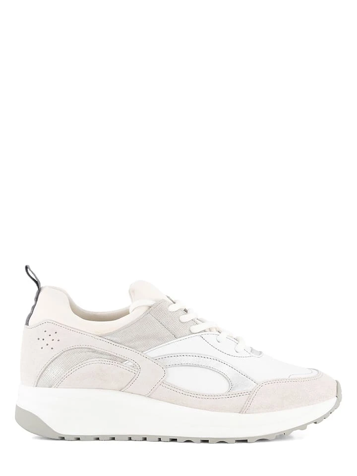Leren Sneakers "F.Borromini" Beige/grijs 4 Leren Sneakers "F.Borromini" Beige/grijs - Afbeelding 2