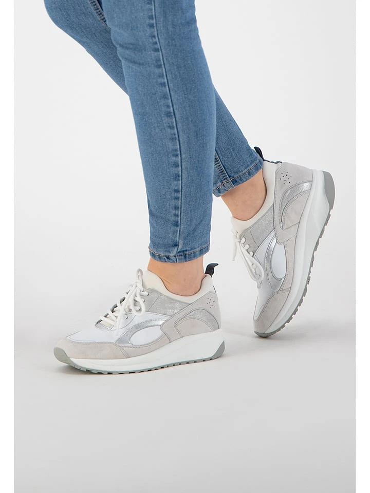 Leren Sneakers "F.Borromini" Beige/grijs 9 Leren Sneakers "F.Borromini" Beige/grijs - Afbeelding 7