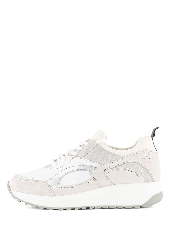 Leren Sneakers "F.Borromini" Beige/grijs 3 Leren Sneakers "F.Borromini" Beige/grijs