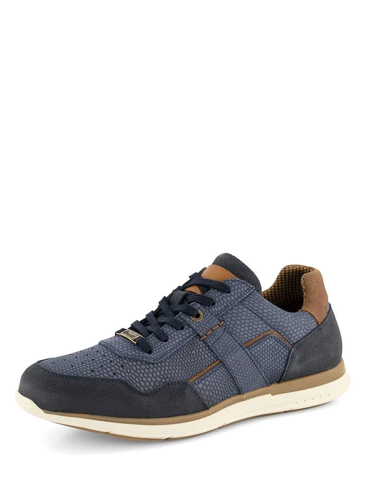 Leren Sneakers "J.Mocker" Donkerblauw 4 Leren Sneakers "J.Mocker" Donkerblauw - Afbeelding 2