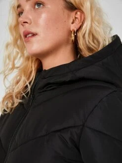 Noisy May Doorgestikte Mantel "Dalcon" Zwart -Gstar Kleding Winkel noisy may doorgestikte mantel dalcon zwart 4