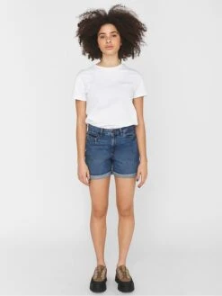 Noisy May Spijkershort "Nmsmiley" Donkerblauw -Gstar Kleding Winkel noisy may spijkershort nmsmiley donkerblauw 1