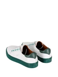 Leren Sneakers Wit/donkergroen -Gstar Kleding Winkel noosy leren sneakers wit donkergroen 4