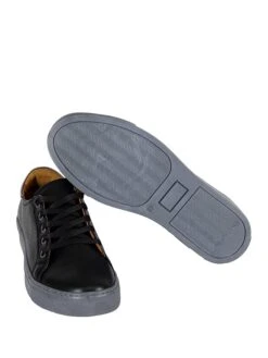 Leren Sneakers Zwart/grijs -Gstar Kleding Winkel noosy leren sneakers zwart grijs 3