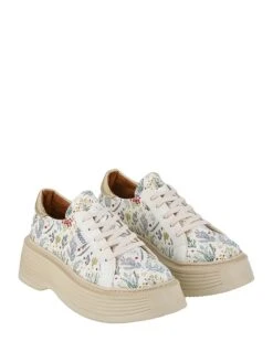 Veterschoenen Goudkleurig/crème/meerkleurig -Gstar Kleding Winkel noosy veterschoenen goudkleurig creme meerkleurig 1