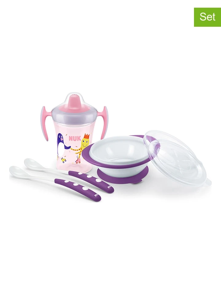 NUK 4-delige Eetleerset Lichtroze/paars 3 NUK 4-delige Eetleerset Lichtroze/paars