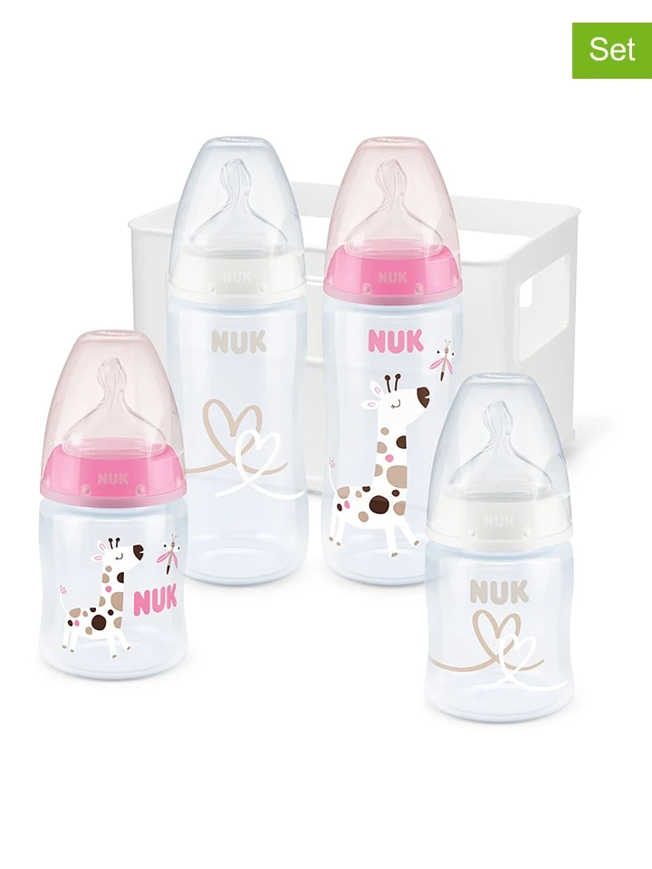 NUK 5-delige Babyflessenset "First Choice+ Starter - Girl" Lichtroze/wit 3 NUK 5-delige Babyflessenset "First Choice+ Starter - Girl" Lichtroze/wit