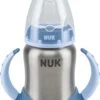 NUK Roestvrijstalen Drinkleerfles "Learner Cup" Blauw - 125 Ml