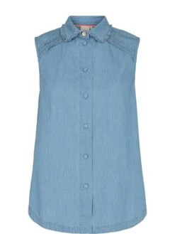 Blouse "Nucherith" Lichtblauw -Gstar Kleding Winkel numph blouse nucherith lichtblauw 4