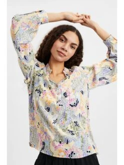 Blouse "Nuchonel" Meerkleurig/geel -Gstar Kleding Winkel numph blouse nuchonel meerkleurig geel 5