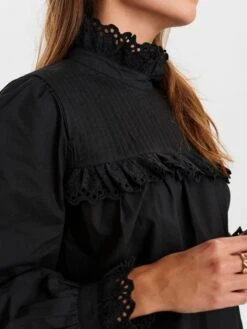 Blouse "Nuclematis" Zwart -Gstar Kleding Winkel numph blouse nuclematis zwart 3
