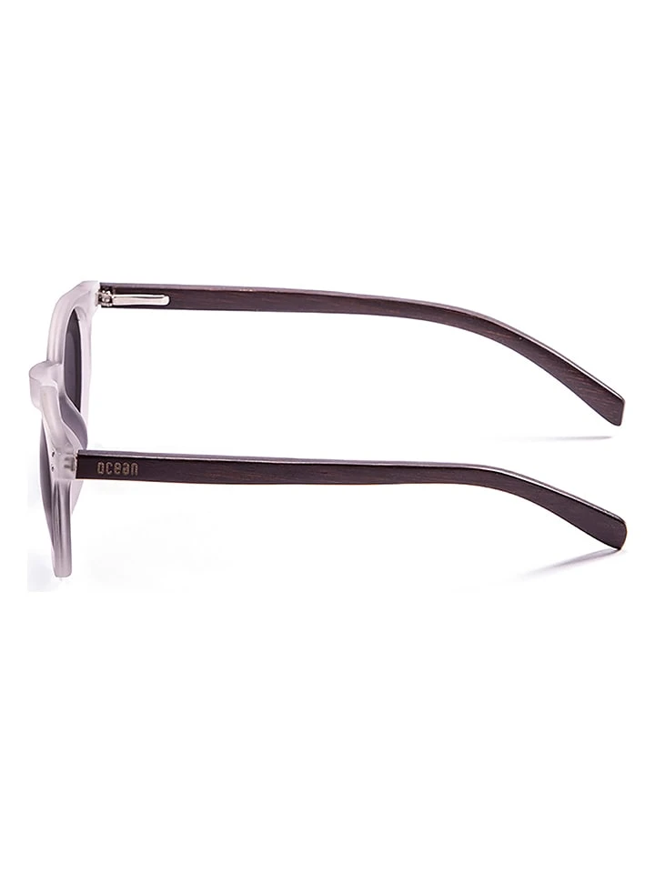 Unisekszonnebril "Lizard Wood" Wit-donkerbruin/oranje 5 Unisekszonnebril "Lizard Wood" Wit-donkerbruin/oranje - Afbeelding 3