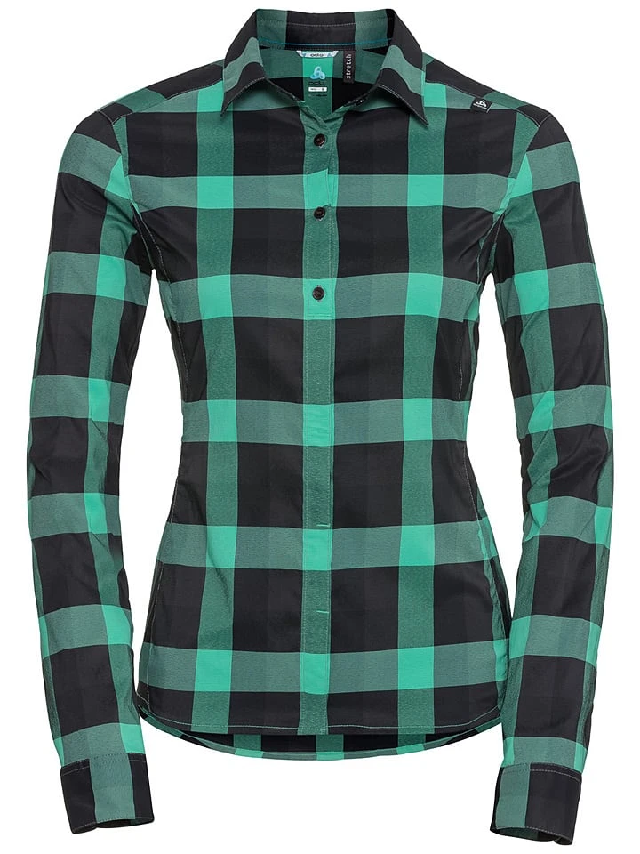 Odlo Functionele Blouse "Fairview" Groen/zwart 3 Odlo Functionele Blouse "Fairview" Groen/zwart