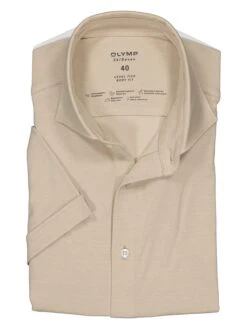 OLYMP Blouse "Level 5" - Body Fit - Beige -Gstar Kleding Winkel olymp blouse level 5 body fit beige 1