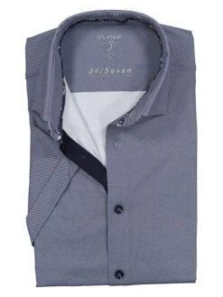 OLYMP Blouse "Level 5" - Body Fit - Donkerblauw -Gstar Kleding Winkel olymp blouse level 5 body fit donkerblauw 1