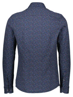 OLYMP Blouse "Level 5" - Body Fit - Donkerblauw/meerkleurig -Gstar Kleding Winkel olymp blouse level 5 body fit donkerblauw meerkleurig 1