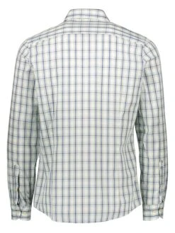 OLYMP Blouse "Level 5" - Body Fit - Groen/blauw -Gstar Kleding Winkel olymp blouse level 5 body fit groen blauw 1