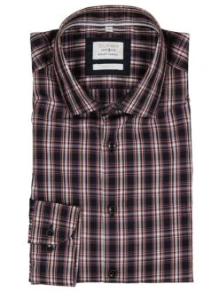 OLYMP Blouse "Level 5" - Body Fit - Zwart/meerkleurig