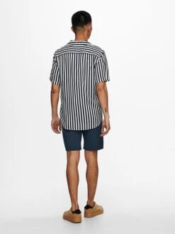 Only & Sons Blouse "Wayne" - Regular Fit - Donkerblauw/wit -Gstar Kleding Winkel only and sons blouse wayne regular fit donkerblauw wit 2