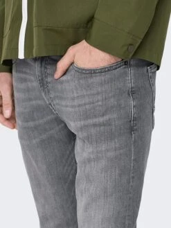 Only & Sons Spijkerbroek "Loom" - Slim Fit - Groen -Gstar Kleding Winkel only and sons spijkerbroek loom slim fit groen 3