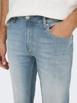 Only & Sons Spijkerbroek "Loom" - Slim Fit - Lichtblauw -Gstar Kleding Winkel only and sons spijkerbroek loom slim fit lichtblauw 5