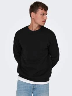 Only & Sons Trui "Ceres" Zwart -Gstar Kleding Winkel only and sons trui ceres zwart 4