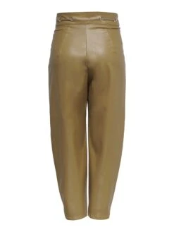 ONLY Kunstleren Broek "Alice" - Comfort Fit - Kaki -Gstar Kleding Winkel only kunstleren broek alice comfort fit kaki 1