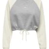ONLY Sweatshirt "Lula" Grijs/crème -Gstar Kleding Winkel only sweatshirt lula grijs creme