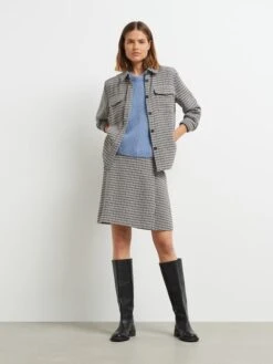 OPUS Rok "Rotilda" Zwart/crème -Gstar Kleding Winkel opus rok rotilda zwart creme 3