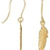 Gouden Oorhangers "Feuille" -Gstar Kleding Winkel or eclat gouden oorhangers feuille