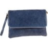 Leren Clutch "Oscar" Blauw - (B)27 X (H)18 X (D)3 Cm