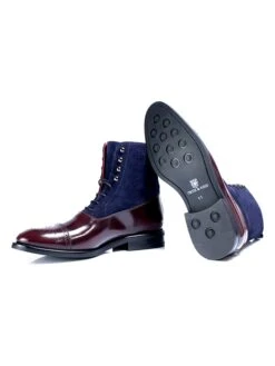 Leren Enkellaarzen "Abadia" Bruin/donkerblauw -Gstar Kleding Winkel ortiz and reed leren enkellaarzen abadia bruin donkerblauw 3