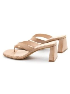 Leren Teenslippers "Ingrid" Beige -Gstar Kleding Winkel ortiz and reed leren teenslippers ingrid beige 1