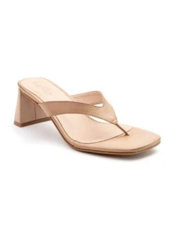Leren Teenslippers "Ingrid" Beige -Gstar Kleding Winkel ortiz and reed leren teenslippers ingrid beige 3