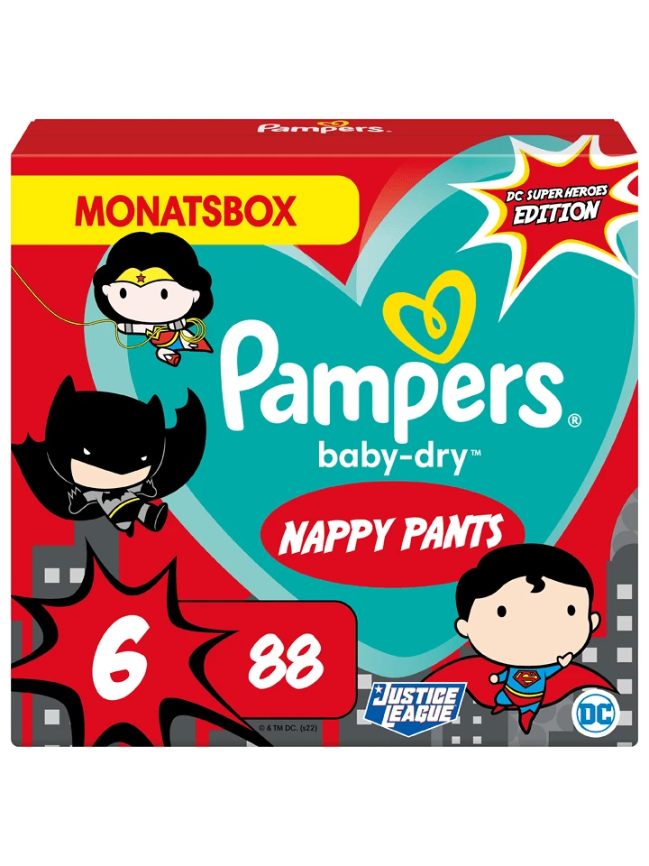 Pampers® Maandpak Luiers "Baby Dry Pants Warner Bros.", Mt. 6, 14-19 Kg (88 Stuks) 3 Pampers® Maandpak Luiers "Baby Dry Pants Warner Bros.", Mt. 6, 14-19 Kg (88 Stuks)