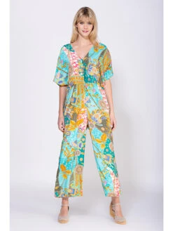Jumpsuit Turquoise/geel