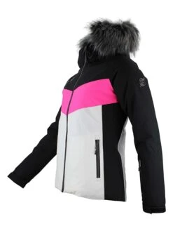 Ski-/snowboardjas "Afidol" Zwart/wit/roze -Gstar Kleding Winkel peak mountain ski snowboardjas afidol zwart wit roze 1