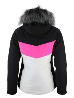 Ski-/snowboardjas "Afidol" Zwart/wit/roze -Gstar Kleding Winkel peak mountain ski snowboardjas afidol zwart wit roze 2