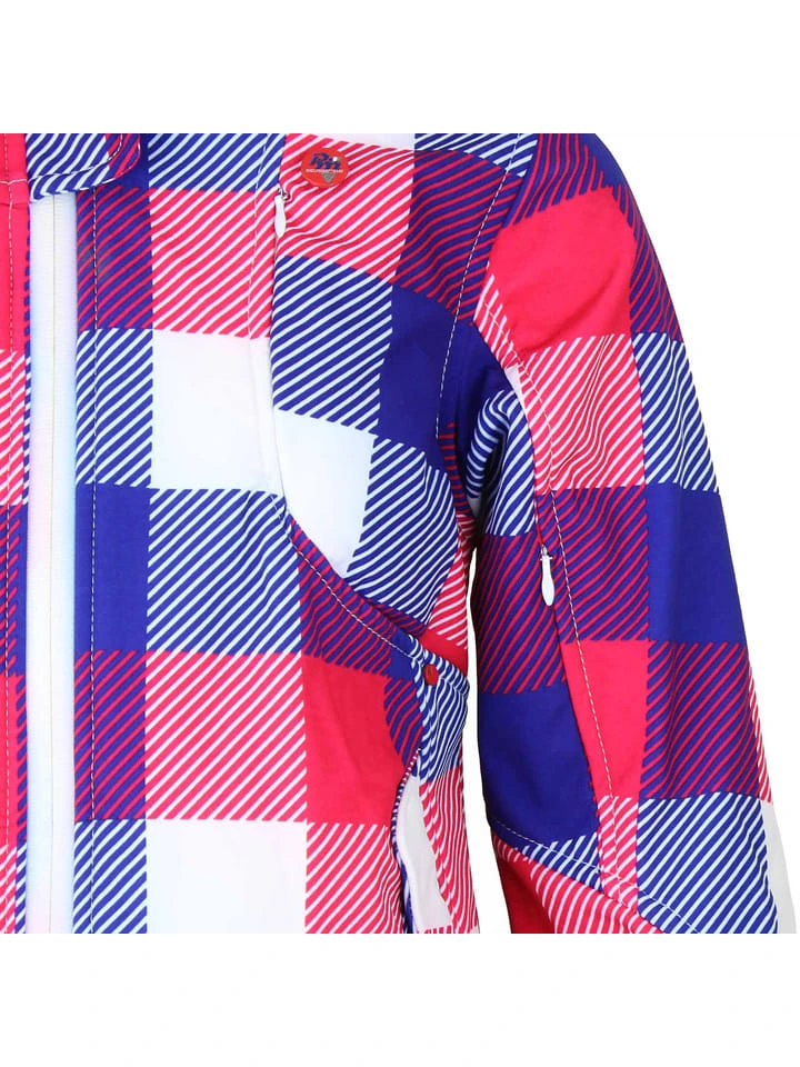 Softshelljas Donkerblauw/rood 5 Softshelljas Donkerblauw/rood - Afbeelding 3