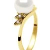 Gouden Ring Met Diamanten En Parel -Gstar Kleding Winkel pearline gouden ring met diamanten en parel