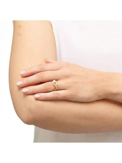 Vergulde Ring Met Swarovski-parel Wit -Gstar Kleding Winkel pearlissimo vergulde ring met swarovski parel wit 2