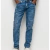 Pepe Jeans Spijkerbroek "Hatch" - Slim Fit - Blauw -Gstar Kleding Winkel pepe jeans spijkerbroek hatch slim fit blauw