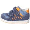 Leren Sneakers "Nuro" Donkerblauw/oranje -Gstar Kleding Winkel pepino leren sneakers nuro donkerblauw oranje