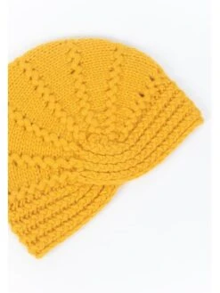 Kasjmieren Muts "Muireann" Mosterdgeel -Gstar Kleding Winkel perfect cashmere kasjmieren muts muireann mosterdgeel 1