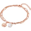 Rosévergulde Armband Met Parels En Hanger -Gstar Kleding Winkel perldor rosevergulde armband met parels en hanger