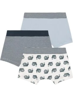 PETIT BATEAU 3-delige Set: Boxershorts Donkerblauw/wit -Gstar Kleding Winkel petit bateau 3 delige set boxershorts donkerblauw wit 1