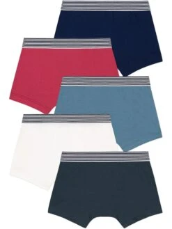 PETIT BATEAU 5-delige Set: Boxershorts Blauw/rood/wit -Gstar Kleding Winkel petit bateau 5 delige set boxershorts blauw rood wit 1