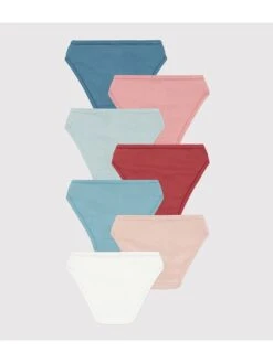 PETIT BATEAU 7-delige Set: Slips Blauw/lichtroze/crème -Gstar Kleding Winkel petit bateau 7 delige set slips blauw lichtroze creme 1