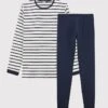 PETIT BATEAU Pyjama Donkerblauw/crème -Gstar Kleding Winkel petit bateau pyjama donkerblauw creme